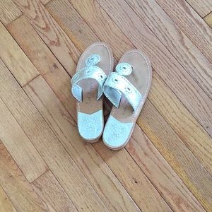 Jack Rogers pewter sandals